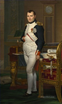 ジャック・ルイ・ダヴィッド Painting - 新古典主義の研究におけるナポレオン ジャック・ルイ・ダヴィッド